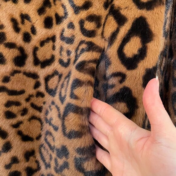 Like New Sezane Cleo Leopard Faux Fur Coat 38, 6 - Picture 5 of 8